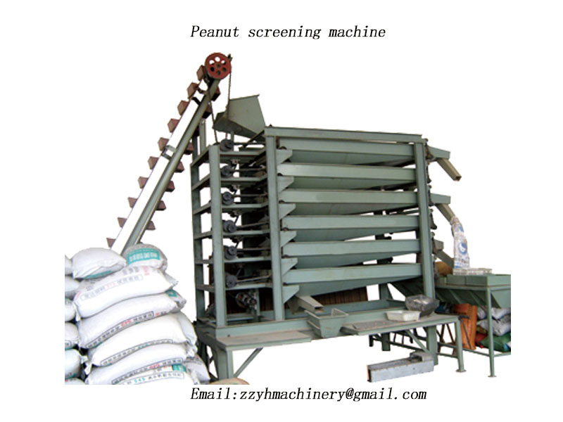 Peanut sieving machine